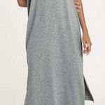 Cuyana Grey V Neck T Shirt Slit Midi Dress Size XS Gray Photo 0