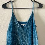 Black Swan  Blue Floral Velvet Mini Dress Photo 2