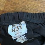 Lauren G Planet Sexy Leggings Black Mixed Media Ruched Stretch Faux Leather Sz 1 Photo 1