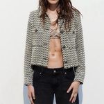 ZARA JEWEL BUTTON TEXTURED JACKET Photo 0