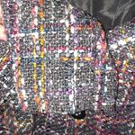 Dialogue  Black Purple Orange Red Button Up Blazer‎ with Pockets Size 14 Photo 3