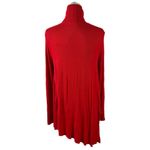 Free People  Uptown Turtle Choker-Neck Tunic Top Red Long Sleeve Asymmetrical S Photo 10