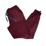 FIGS  Disney Maroon‎ Scrub Bottoms Extra Small XS Mickey Mouse Burgundy Joggers Photo 2
