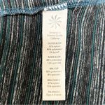 Athleta Teal Grey Black Stripe Metallic Ruched Racerback Shelf Bra Tank Small Photo 12