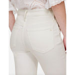 Madewell Petite Kick Out Crop Jeans Pure White Stretch Mid Rise Flare US 33P NWT Photo 5