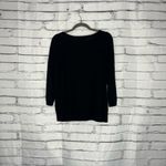 Banana Republic  Black Pleated Sweater Women’s Medium 3/4 Sleeve Pullover
Blouse Photo 9