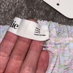 Elodie lavender size XS Puff Sleeve Smocked Crop Blouse Photo 2