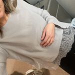 Cami NYC NWOT  grey 100% silk long sleeve blouse with lace design Photo 14