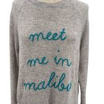 Golden Sun Meet Me In Malibu Cashmere Sweater Gray Blue Size Small Medium Photo 3