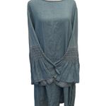 NWT Mossimo size XXL denim dress with long bell sleeves with gather details Blue Photo 1