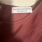 Paper Crane  Pink and Purple Ruffled Puff Sleeve Blouse Photo 4