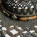 Tonpsom Woven Straw Cowboy Hat One Size Brown Western Leather Band Photo 8