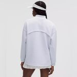 Lululemon Textured Long-Sleeve Polo Shirt Starch Blue White Athleisure Preppy Photo 1