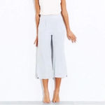 ADAY  Cooler Days Culottes Cloud XS Cool Gray Wide Leg Cropped Slit Resort Photo 2