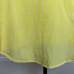 Yellow Striped Button Down Blouse Relaxed Fit Oversized Lightweight Comfy Preppy Size XL Photo 7