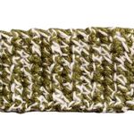 hand made green and white crochet headband Photo 2