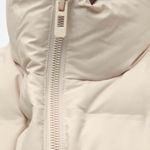 ZARA puffer padded vest cropped jacket in cream Photo 5