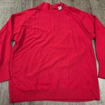 Chico's  Cashmere Blend Red Mock Neck Dressy Sweater Pulllover Size 2 Large 12/14 Photo 0