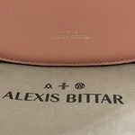 Alexis Bittar  TWISTED GOLD LEATHER SADDLE BAG IN DUSTY PINK Photo 6