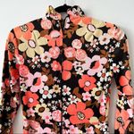Vintage 1960’s psychedelic floral maxi dress long sleeve Size 2 Photo 1
