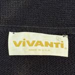 VTG Vivanti Black Sweater‎ Sequined Gold Bows Womens M/L READ for SIZE Glam 80s Photo 4