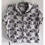 Crafted by Mahogany Pajama Set Womens Large Bike Print Shorts Novelty Lounge White Photo 0