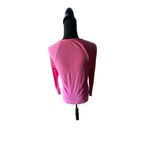 Betsey Johnson Pink Long-Sleeve Henley Sleep Top – Size L Photo 4