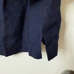 Ralph Lauren Lauren, , navy blue linen, button-down, embroidered anchor shirt XL Photo 3