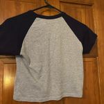 Los Angeles Apparel Wisconsin Grey and Navy Baby Tee Photo 2