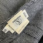 Vintage Valentino Wool Trouser Pants Womens Size 10 Tweed Pleated Relaxed Career Black Photo 8