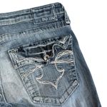 Big star Y2K Denim Size 30 Casey Crop Jeans Wide Leg Capris Western Flap Pockets Photo 5