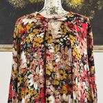 Umgee Womens Size Large Black Floral Bell Sleeve Pullover Dress Photo 1