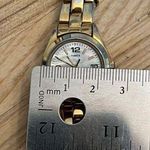 Timex Ladies Watch Indiglo Pearlescent Dial Gold Tone Bracelet Date Window Photo 8