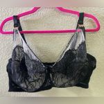 Smart & Sexy Black Retro Lace & Mesh Unlined Full Coverage Underwire Bra 46DD Photo 3