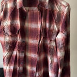 Abercrombie & Fitch Abercrombie Red Flannel Plaid Women’s Button Down Photo 0