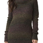 prAna Chunky Knit Hunter Tunic Long Sleeve Cowl Neck Wool Blend Sweater Large Photo 0