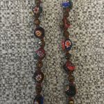 Vintage Italian Murano Millefiori Art Glass Beaded Necklace Brown Photo 9