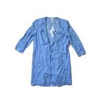 Chico's NWT Lovely Lace Mix Duster in Pale Parisian Blue Open Front Jacket 0 / 4 Photo 2