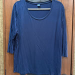 NWOT Ripskirt Hawaii 3/4 Sleeve Top Blue Size XXL Photo 0