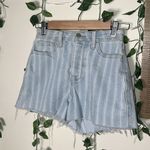 Hollister Striped “Ultra High Rise Mom Short 3” Jean Shorts Photo 1