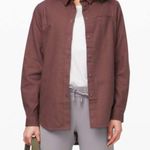 Lululemon  Full Day Ahead Shirt Size 10 in Antique Bark Photo 0