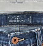 Lucky Brand  Sofia skinny dark wash raw hem low rise size 0/25 coastal nautical Photo 4