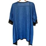 Ladies Dressing Gown Satin Night Jacket Small/Medium VTG (?) Blue Lace Lingerie Photo 1