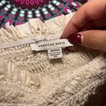 American Eagle  Outfitters White Eyelet Tiered Smocked Strapless Mini Dress Sz M Photo 2