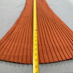 Maxi Dress S Orange Bodycon Bell Sleeve Ribbed Knit Flare Bottom Long Sleeve Photo 3