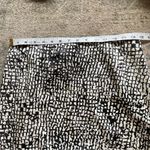 Ann Taylor  Minimalist Silk Blend Office Neutral Print Pencil Skirt 6 Photo 4
