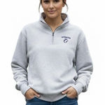 Northeastern University Gray Quarter Zip Sweatshirt Embroidered Black L Cozy Size L Photo 0