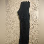 EXPRESS Classic Black Cotton Full Length Leggings with Beading Design - size L Photo 13