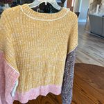 Cozy Cropped Sweater Freshman Acrylic Knit Crochet Gold Beige Brown Multiple Size XL Photo 14