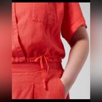 Athleta Playa Linen Passionfruit Coral wrap front Top Size large Photo 2